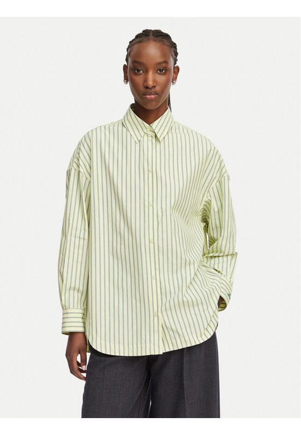 BOSS Koszula C Bostatta 50559241 Zielony jasny Oversize. Kolor: zielony. Materiał: bawełna