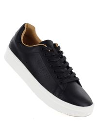 Półbuty sportowe męskie czarne Vanhorn 18300. Okazja: na co dzień. Kolor: czarny. Materiał: skóra ekologiczna. Styl: sportowy #1