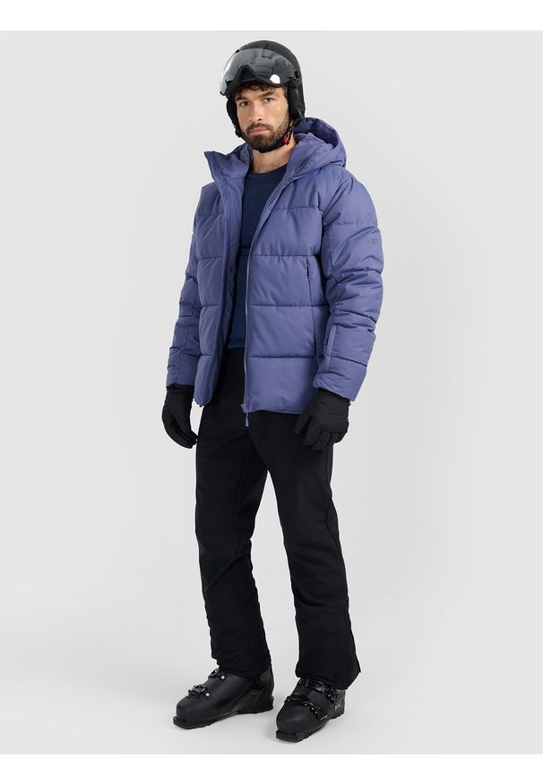 4f - 4F Kurtka narciarska membrana 5000 męska - granatowa S. Kolor: niebieski. Materiał: poliester, materiał. Wzór: gładki. Sezon: zima