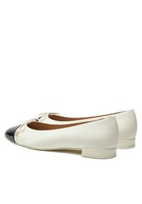 Stuart Weitzman Czółenka Sleek Bow Flat SG888 Écru. Materiał: skóra #5