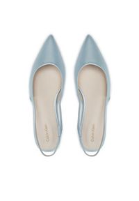 Calvin Klein Sandały Flat Slingback Pump Pearl HW0HW02120 Błękitny. Kolor: niebieski #4