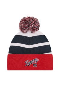 TOMMY HILFIGER - Czapka Tommy Hilfiger Logo AU0AU01649 DW6. Kolor: czerwony. Materiał: bawełna, materiał #1