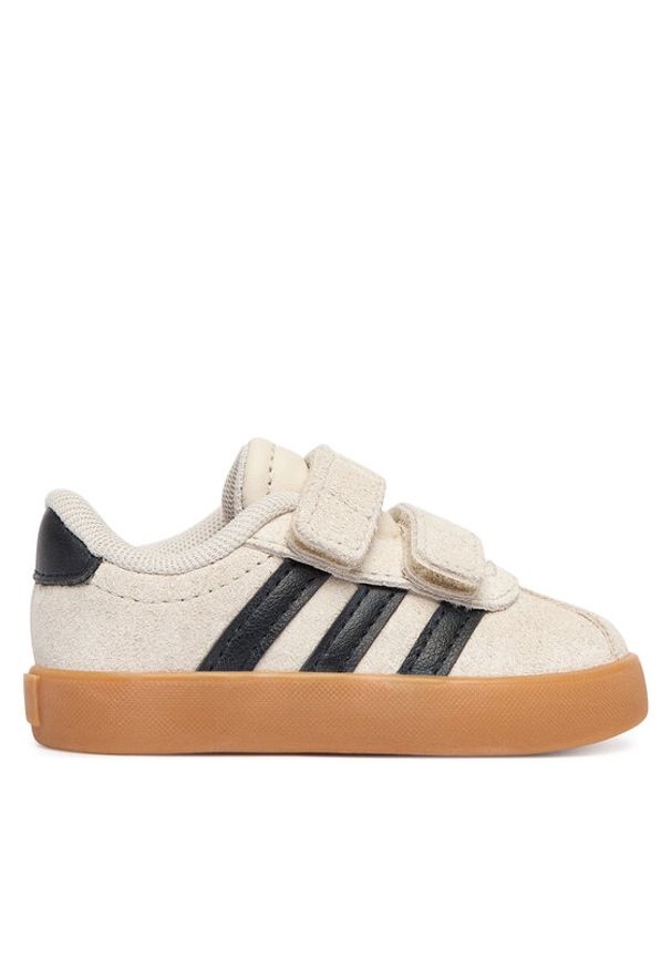 Adidas - adidas Sneakersy Vl Court 3.0 KI6497 Beżowy. Kolor: beżowy. Materiał: skóra, zamsz
