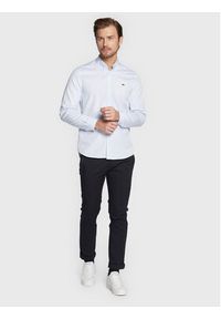 Lacoste Koszula CH1843 Niebieski Slim Fit. Kolor: niebieski. Materiał: bawełna