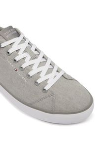 TOMMY HILFIGER - Tommy Hilfiger Tenisówki Th Hi Vulc Core Low Chambray FM0FM05818 Szary. Kolor: szary. Materiał: materiał #3
