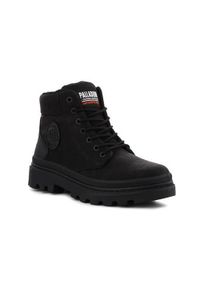 Buty do chodzenia unisex Palladium Pallatrooper SC WP U. Wysokość cholewki: za kostkę. Zapięcie: sznurówki. Kolor: czarny. Materiał: guma, materiał, skóra, syntetyk. Szerokość cholewki: normalna. Sport: turystyka piesza