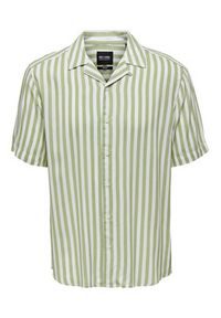 Only & Sons Koszula 22013267 Zielony Regular Fit. Kolor: zielony. Materiał: wiskoza #3