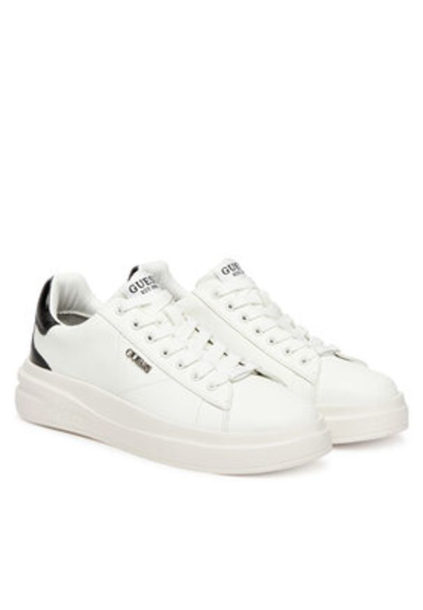 Guess Sneakersy FLFE10 PEL12 Biały. Kolor: biały. Materiał: skóra