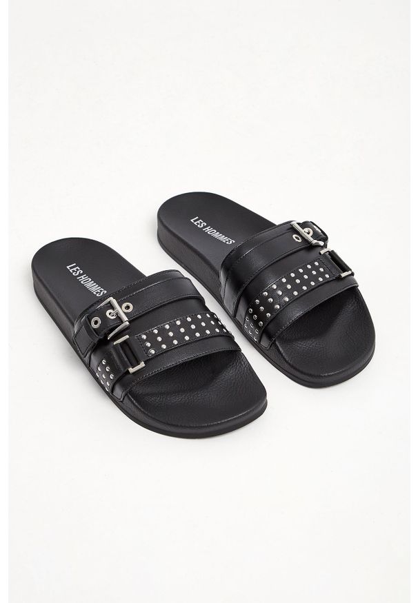 Les Hommes - Klapki męskie skórzane LES HOMMES. Materiał: skóra