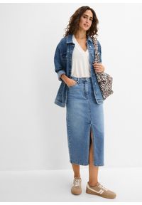 bonprix - Top z miękkiej mieszanki wiskozy. Typ kołnierza: dekolt w serek. Kolor: biały. Materiał: wiskoza. Styl: elegancki #3