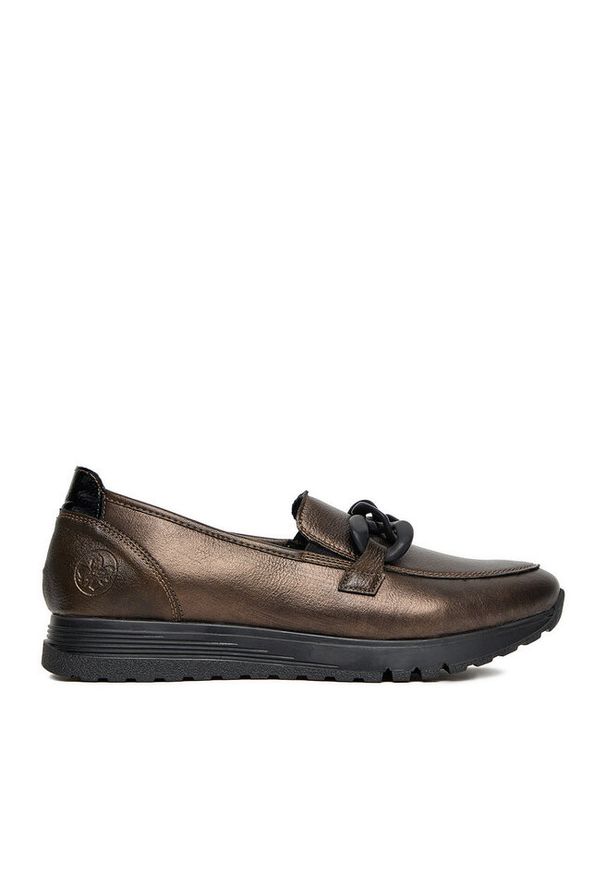 Półbuty Rieker. Kolor: złoty