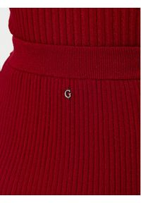 Guess Spódnica ołówkowa W5RD83 Z2Y50 Czerwony Slim Fit. Kolor: czerwony. Materiał: syntetyk #4