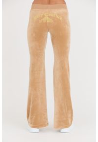 Juicy Couture - JUICY COUTURE Beżowe damskie spodnie Arched Metallic Layla, Rozmiar L. Kolor: beżowy #3