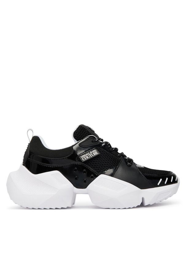 Versace Jeans Couture Sneakersy 80YA3SU4 ZSD89 Czarny. Kolor: czarny. Materiał: mesh