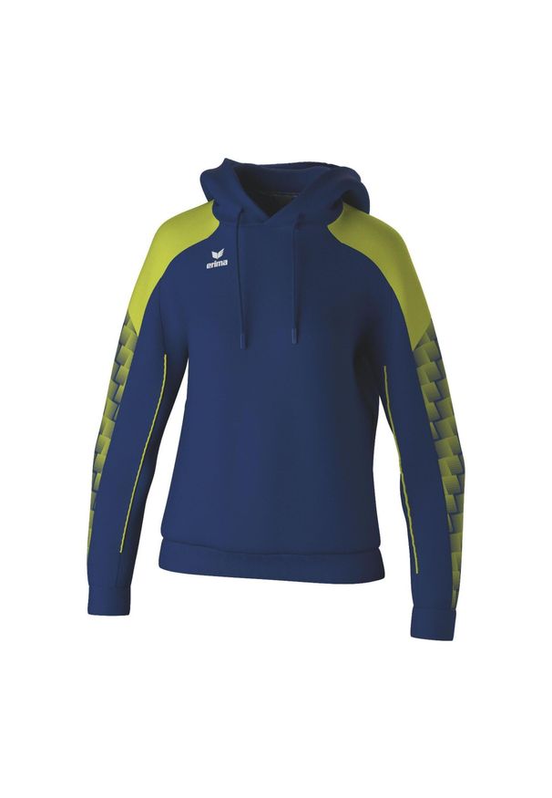 ERIMA - Bluza damska z kapturem Erima Evo Star. Typ kołnierza: kaptur. Kolor: niebieski, zielony, wielokolorowy. Materiał: polar, materiał. Długość rękawa: raglanowy rękaw. Sezon: zima
