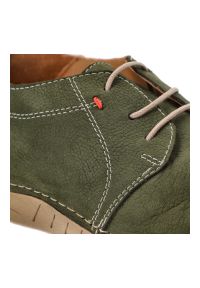 Zielone Półbuty Artiker Płaskie Obuwie Damskie. Okazja: na co dzień. Zapięcie: sznurówki. Kolor: zielony. Materiał: skóra, jeans. Szerokość cholewki: normalna. Styl: casual, klasyczny #6