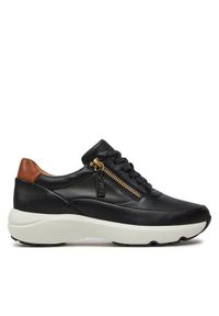Clarks Sneakersy Tivoli Zip 26176648 Czarny. Kolor: czarny. Materiał: skóra #1