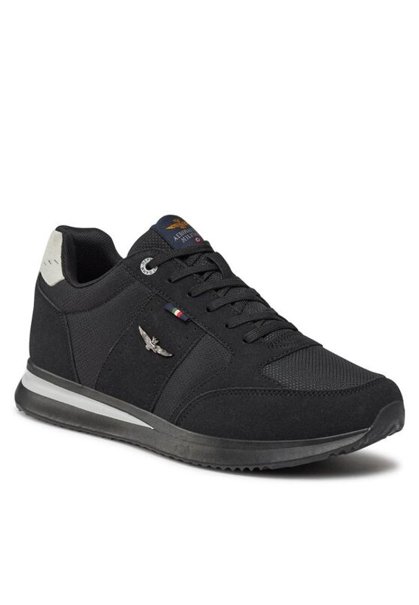 Sneakersy Aeronautica Militare. Kolor: czarny