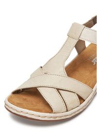 Rieker Sandały 65919-60 Beżowy. Kolor: beżowy. Materiał: skóra #6