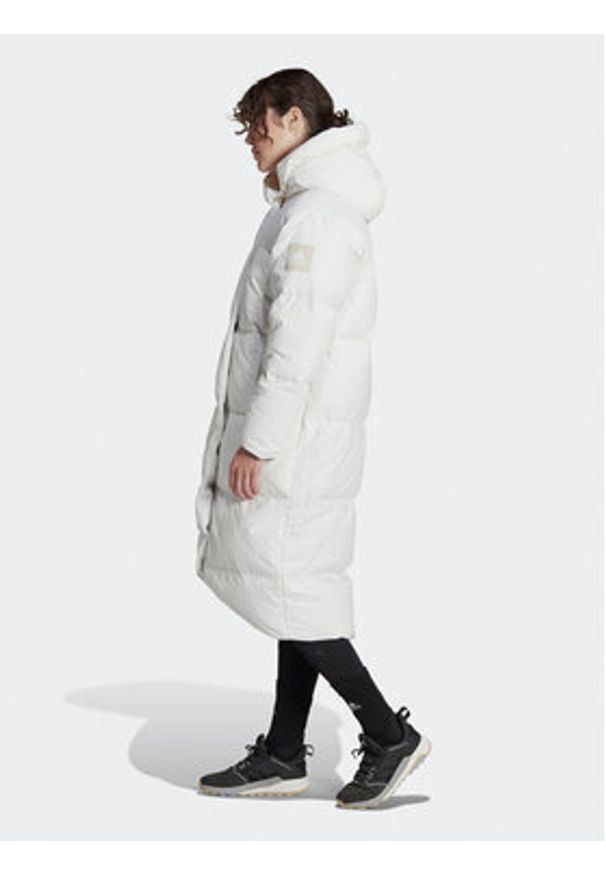 Adidas - adidas Kurtka puchowa Big Baffle Down Coat HN9939 Biały Loose Fit. Kolor: biały. Materiał: syntetyk