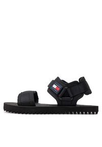 Tommy Jeans Sandały Tjm Sandal Luxe EM0EM01387 Czarny. Kolor: czarny. Materiał: materiał #4