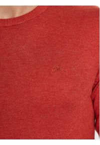 Lindbergh Sweter 30-80043 Pomarańczowy Slim Fit. Kolor: pomarańczowy. Materiał: wiskoza