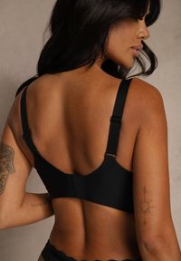 Renee - Czarny Klasyczny Biustonosz o Gładkiej Fakturze Adriaros. Kolor: czarny. Wzór: gładki #2