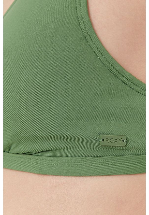 Roxy - Biustonosz kąpielowy. Kolor: zielony. Materiał: dzianina