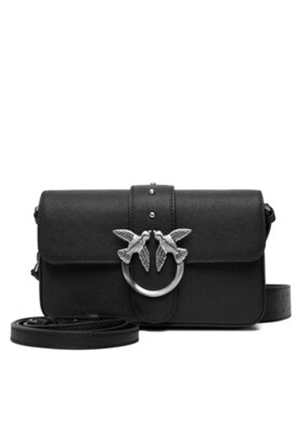 Pinko - PINKO Torebka Love One Slouchy Zip Mini AI 25-26 PLTT 105345 A2JG Czarny. Kolor: czarny. Materiał: skórzane