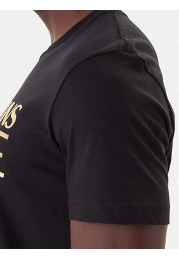 Versace Jeans Couture T-Shirt 79GAHT05 CJ00T Czarny Regular Fit. Kolor: czarny. Materiał: bawełna