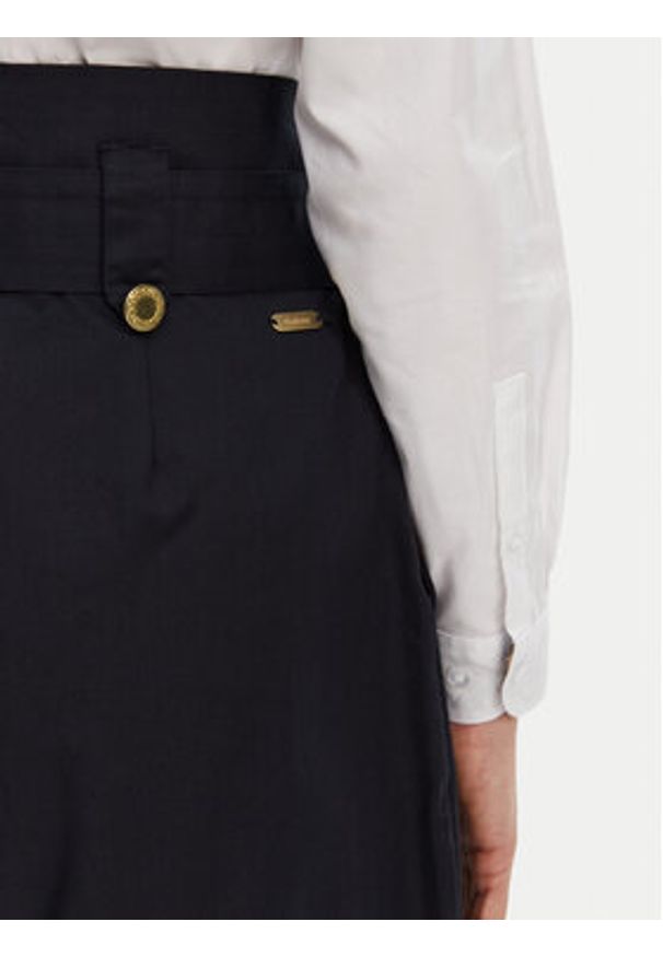 Barbour Spodnie materiałowe Elsie LTR0385NY99 Granatowy Wide Leg. Kolor: niebieski. Materiał: bawełna