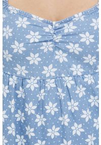 Billabong sukienka jeansowa Billabong x Wrangler mini rozkloszowana. Kolor: niebieski. Materiał: jeans. Długość rękawa: długi rękaw. Typ sukienki: rozkloszowane. Długość: mini #4