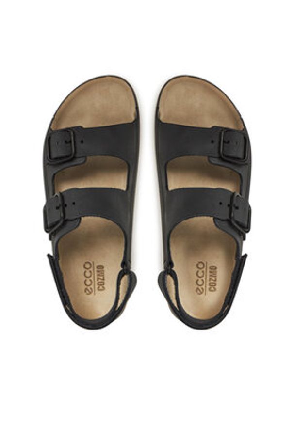 ecco - ECCO Sandały Cozmo 20690302001 Czarny. Kolor: czarny. Materiał: nubuk, skóra