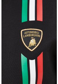 Lamborghini bluza bawełniana męska kolor czarny z aplikacją. Kolor: czarny. Materiał: bawełna. Wzór: aplikacja #5