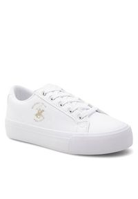 Beverly Hills Polo Club Sneakersy BHPC040W Biały. Kolor: biały. Materiał: skóra