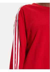 Adidas - adidas Bluza 3-Stripes IN8487 Czerwony Oversize. Kolor: czerwony. Materiał: bawełna #4