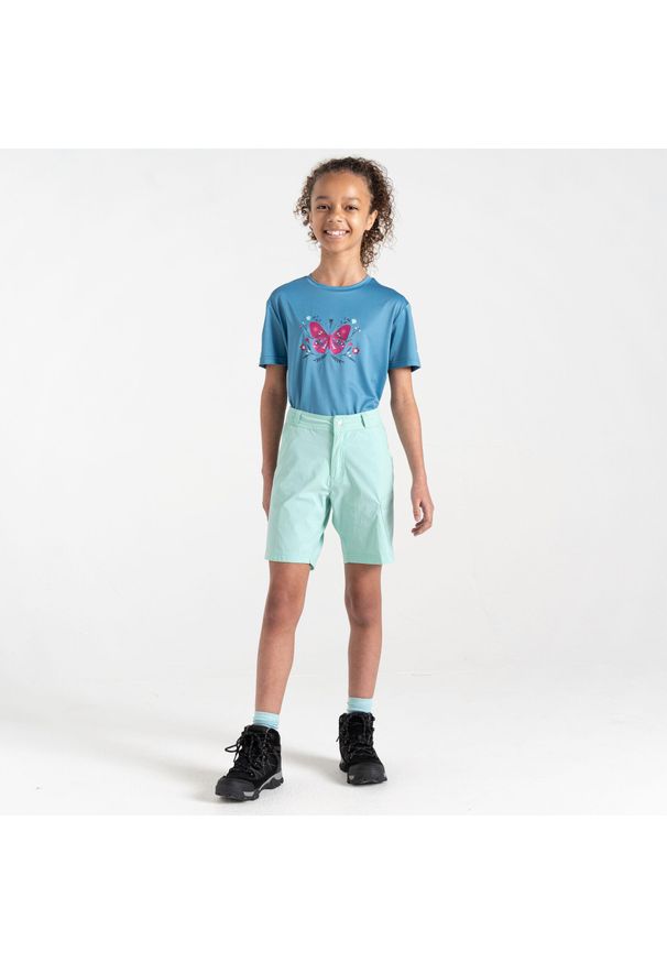 DARE 2B - Spodenki dziecięce Reprise II. Kolor: zielony. Materiał: elastan, poliamid. Styl: sportowy. Sport: turystyka piesza