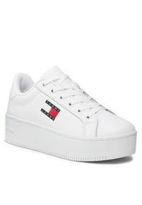 Tommy Jeans Sneakersy Tjw Flatform Ess EN0EN02518 Biały. Kolor: biały. Materiał: skóra #3