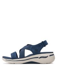 skechers - Skechers Sandały Go Walk Arch Fit Sandal-Treasured 140257/NVY Granatowy. Kolor: niebieski. Materiał: materiał #4