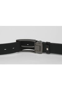 Zet - Pasek do Spodni, Czarny 95 cm, Skórzany, Elegancki, Męski, Możliwość Skrócenia -ZET. Kolor: czarny. Materiał: skóra. Styl: elegancki #2