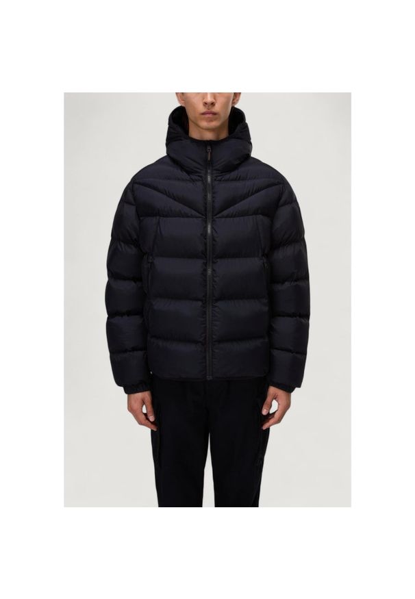 Napapijri - Kurtka puchowa Mężczyzna NAPAPIJRI A-MOLVENO HOOD. Kolor: czarny. Materiał: puch