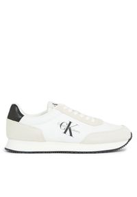 Calvin Klein Jeans Sneakersy Retro Runner Su-Ny Mono YM0YM00746 Biały. Kolor: biały
