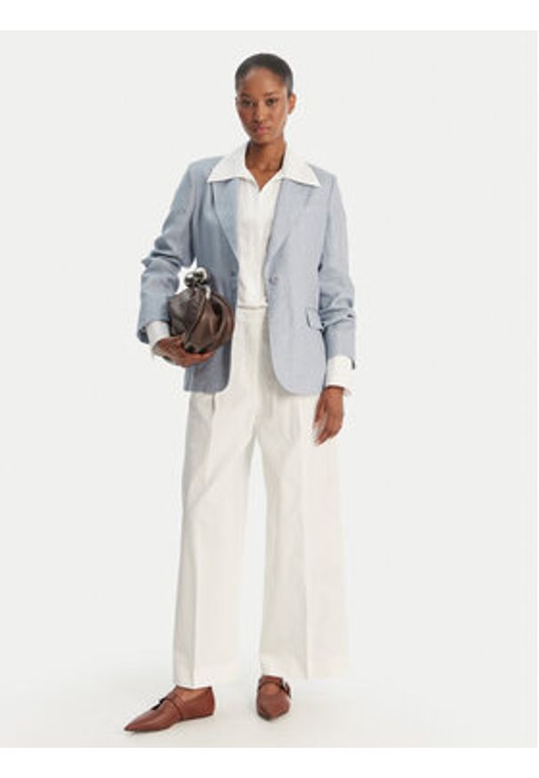 Weekend Max Mara Spodnie materiałowe Bellico 2615131072 Biały Regular Fit. Kolor: biały. Materiał: bawełna