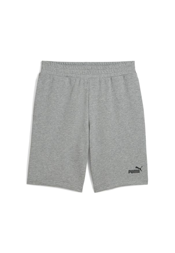 Puma - Męskie szorty Essentials 10" z logo No. 1 PUMA Medium Gray Heather. Kolor: szary. Sport: fitness