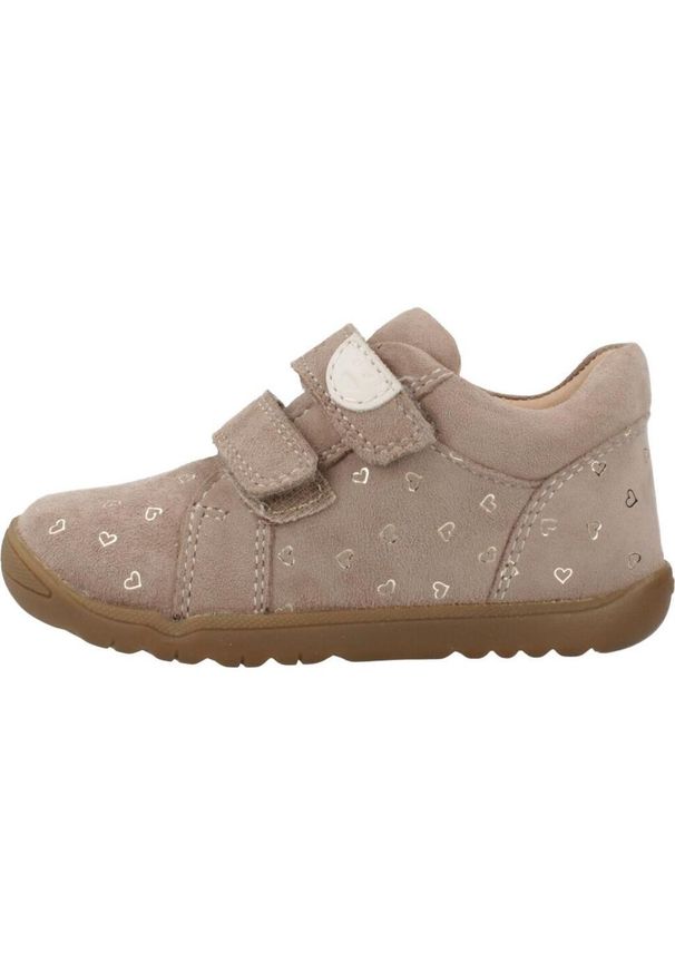 Geox - Buty GEOX B MACCHIA GIRL Jasnobrązowy. Kolor: beżowy, wielokolorowy, brązowy. Materiał: skóra. Sport: turystyka piesza