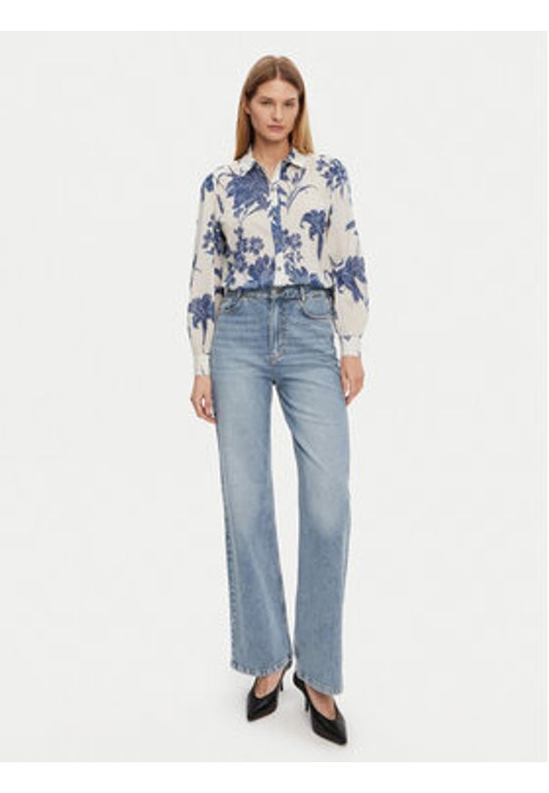 Guess Bluzka W5GH85 WH6C0 Kolorowy Regular Fit. Materiał: len, bawełna. Wzór: kolorowy