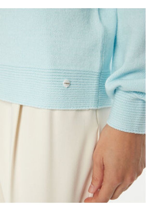 Olsen Sweter 11000585 Błękitny Regular Fit. Kolor: niebieski. Materiał: syntetyk