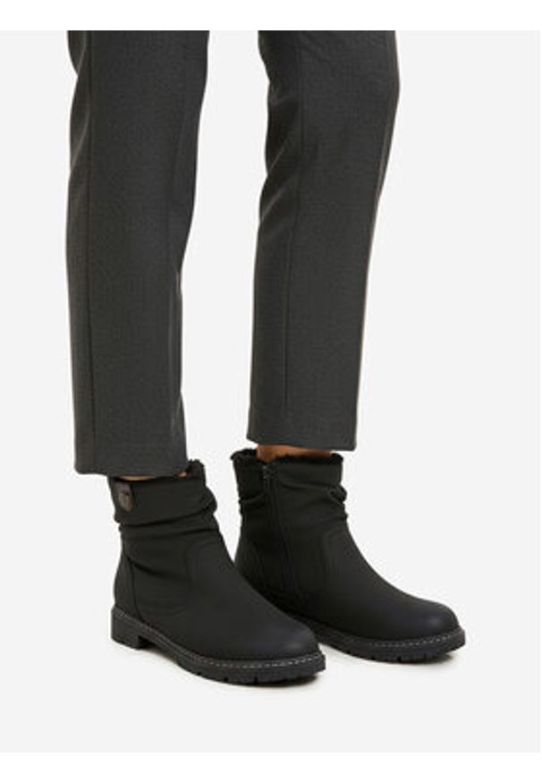 Clara Barson Botki CEO-CORNY H221008 Czarny. Kolor: czarny. Materiał: materiał