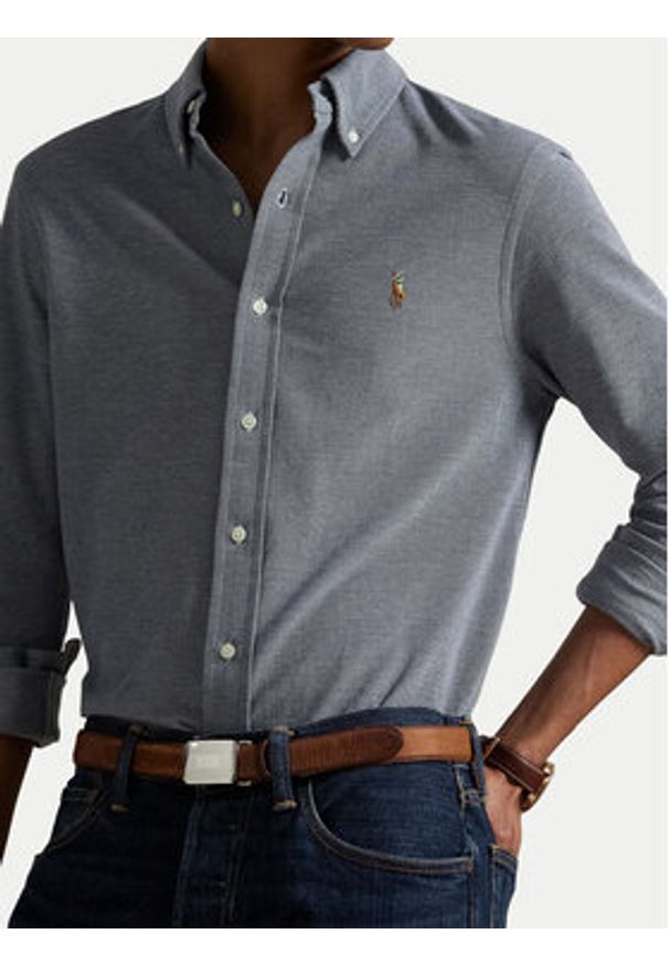 Polo Ralph Lauren Koszula 710979488002 Granatowy Regular Fit. Typ kołnierza: polo. Kolor: niebieski. Materiał: bawełna