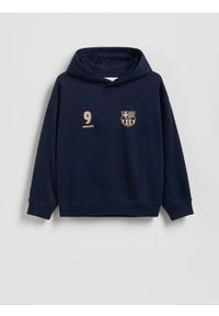 Reserved - Bluza FC Barcelona Lewandowski - granatowy. Kolor: niebieski. Materiał: dzianina, bawełna #1